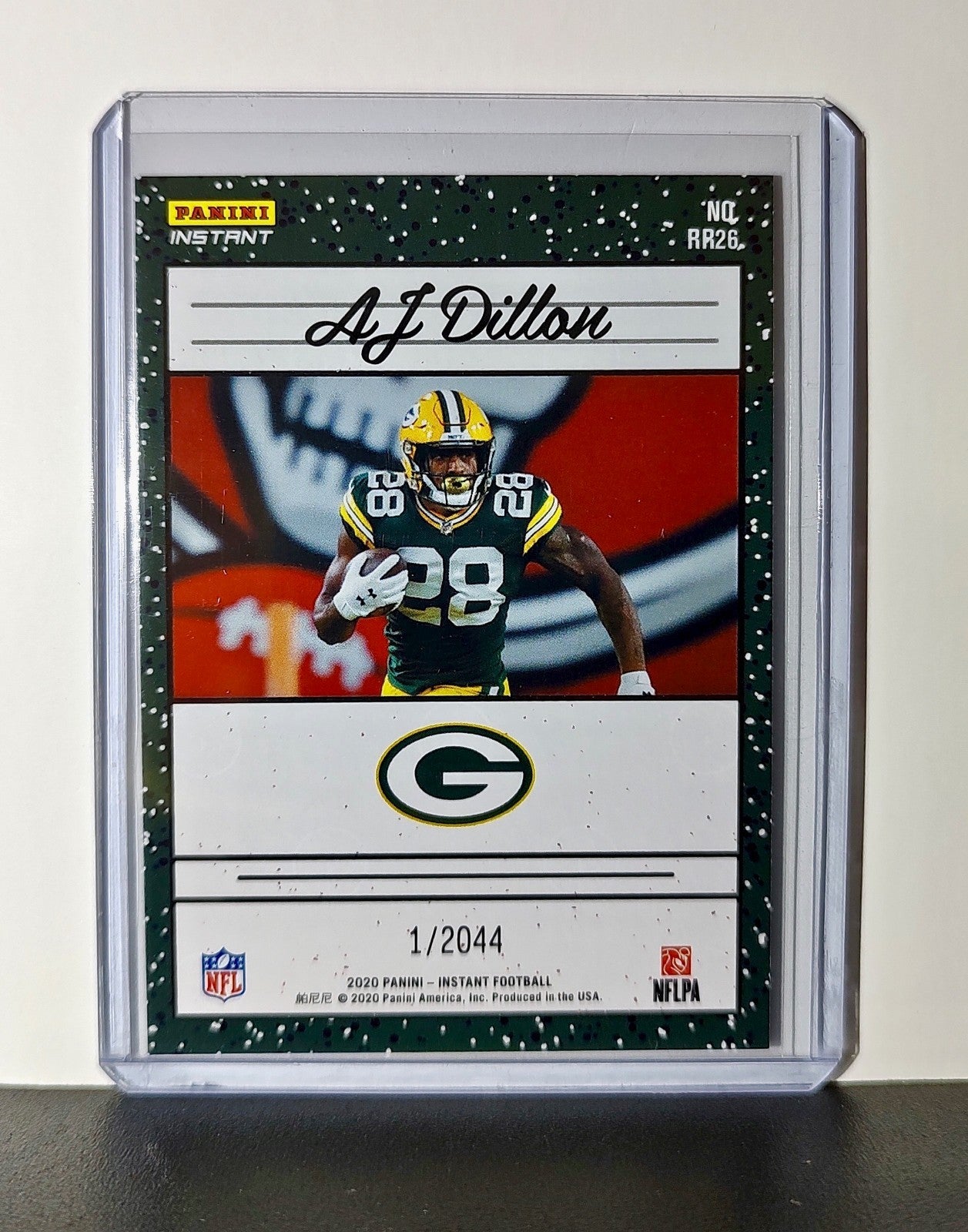 AJ Dillon Rookie 2020 Panini NFL #26 Rated Rookie Card Green Bay Packers