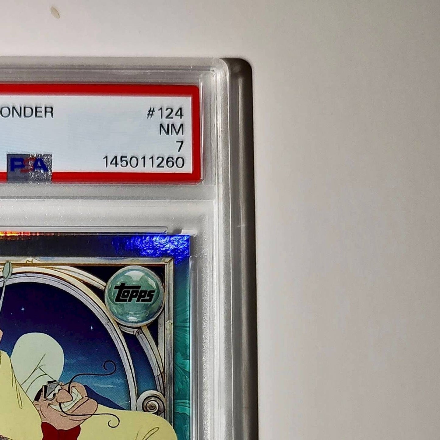 Chef Louis 2025 Topps Disney Wonder #124 Diamond Card The Little Mermaid PSA 7