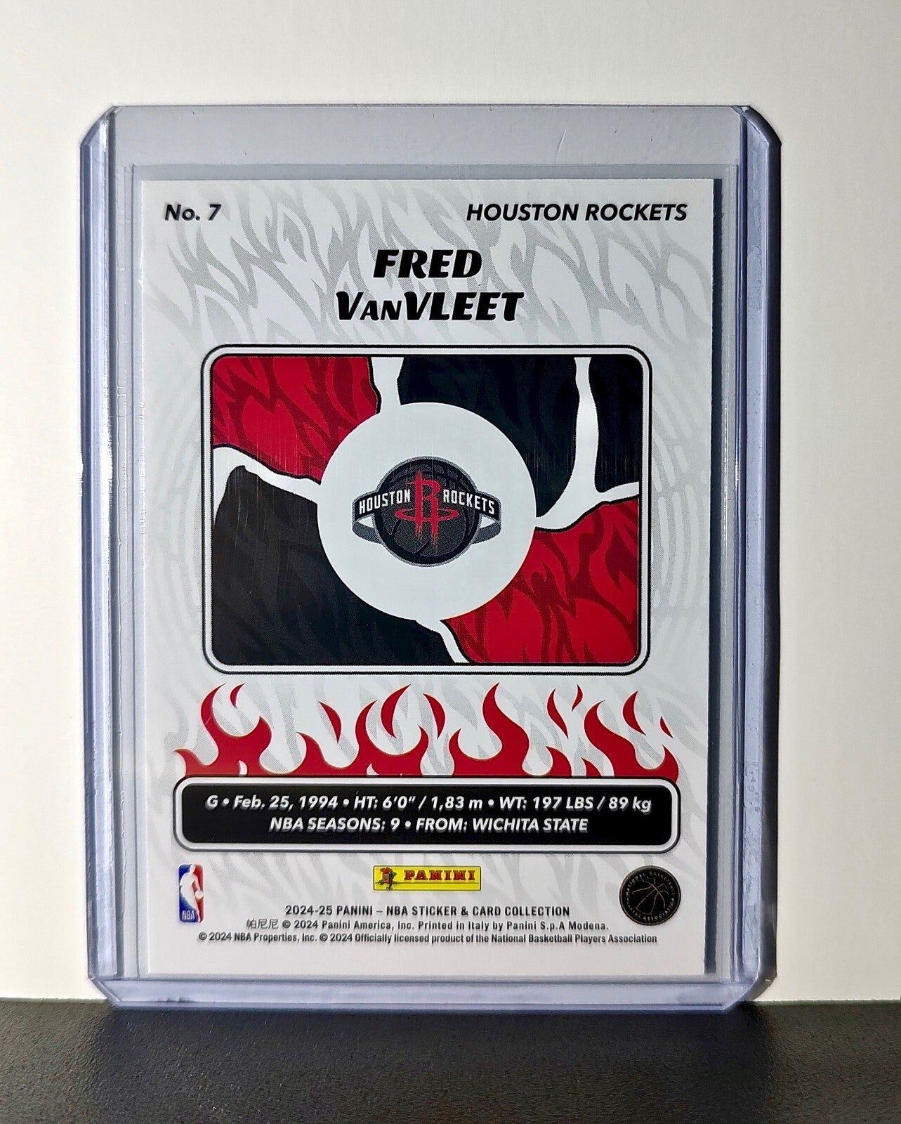Fred VanVleet 2024-25 Panini NBA #7 Sticker Card Houston Rockets