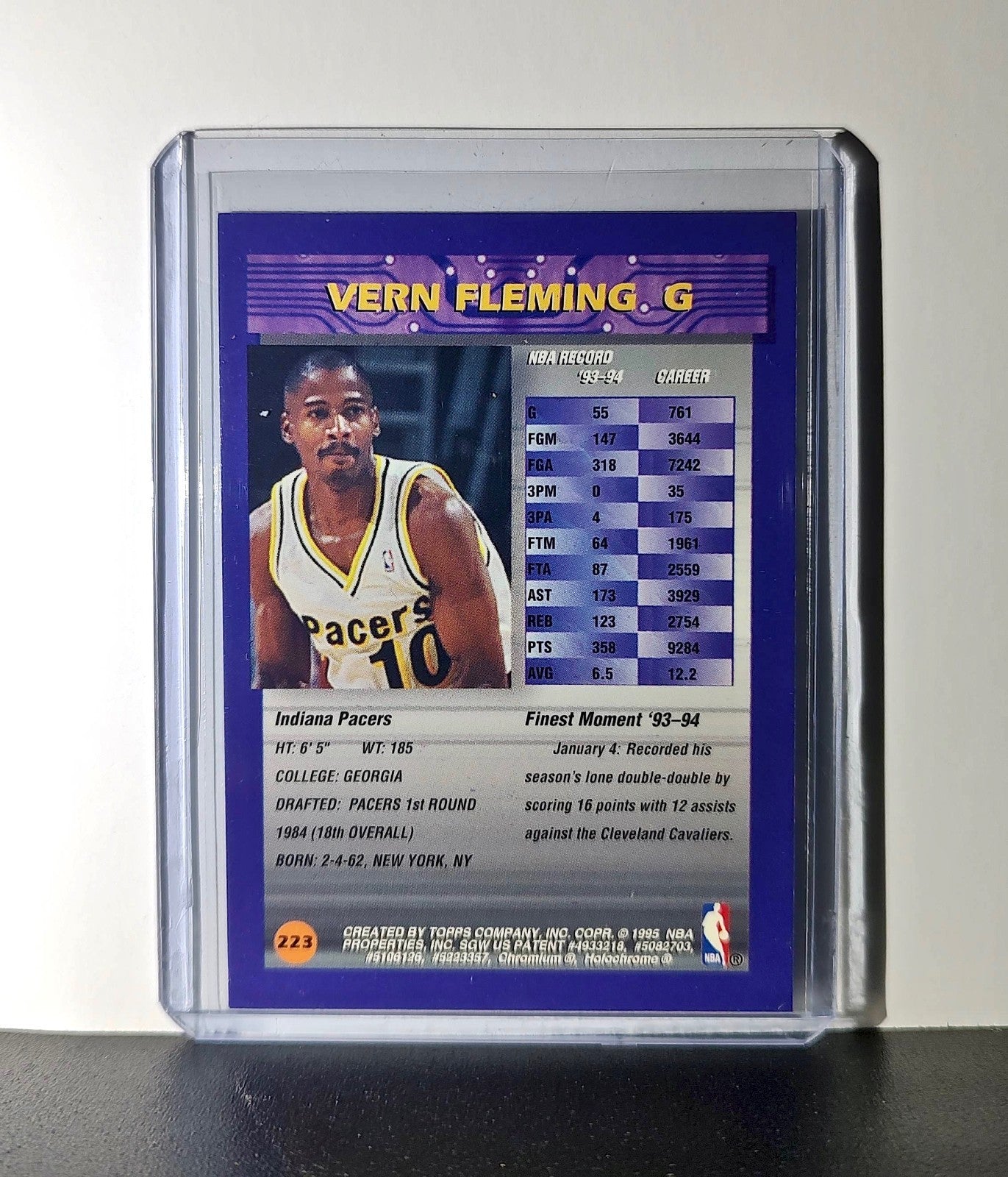 Vern Fleming 1994-95 Topps Finest #223 Basketball Card