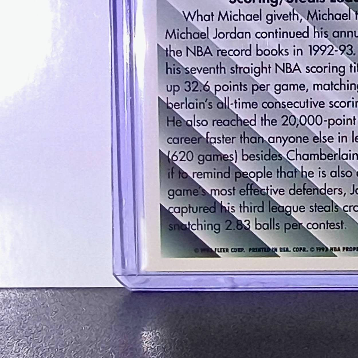 Michael Jordan 1993-94 Fleer League Leader #224 Basketball Card Chicago Bulls