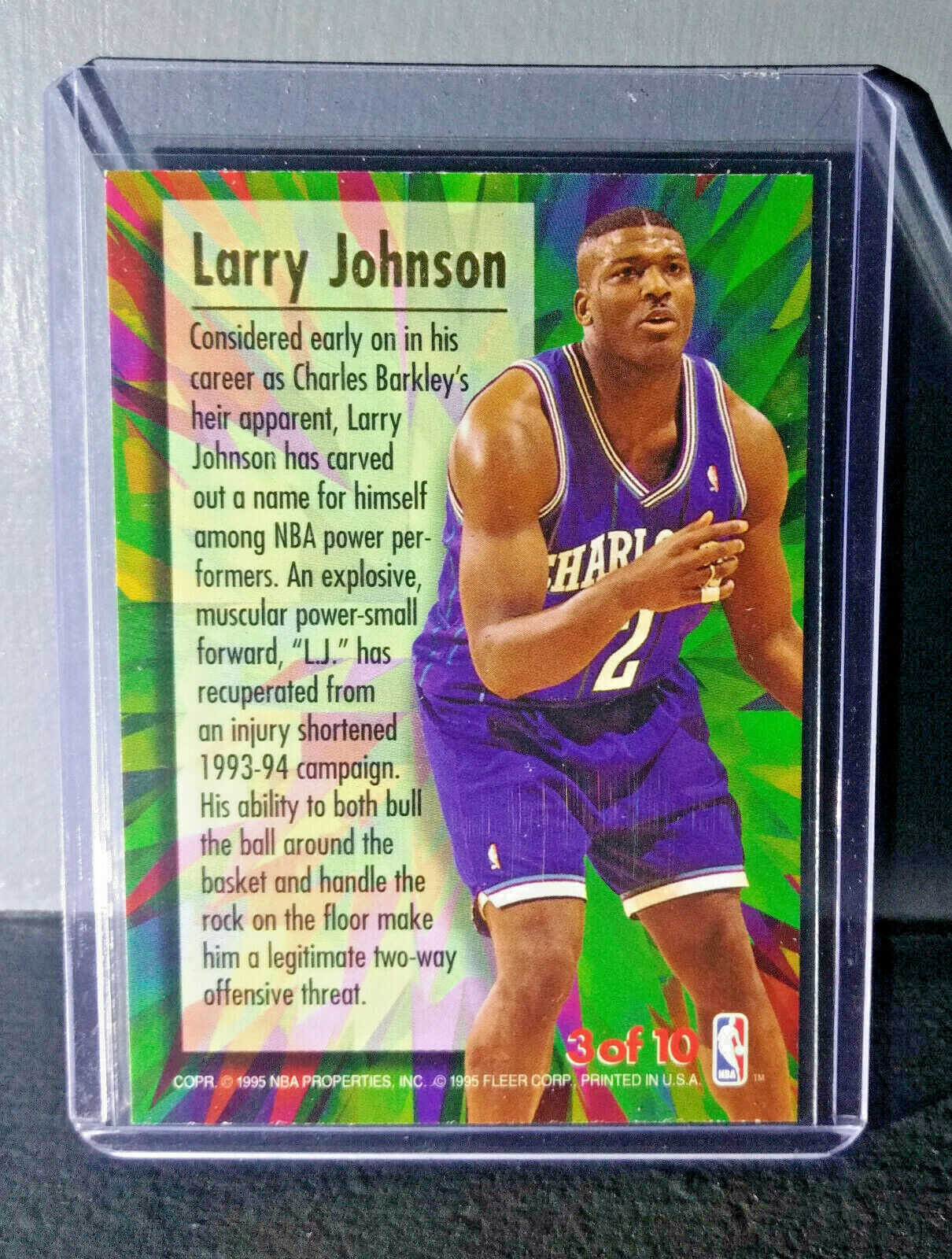 1995-96 Fleer Larry Johnson Ultra Ultra Power #3 Basketball Card