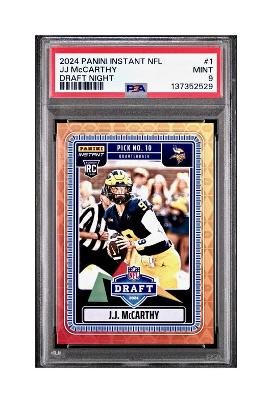J.J. McCarthy 2023 Panini Instant Draft Night #NFLDN-1 PSA 9 Mint