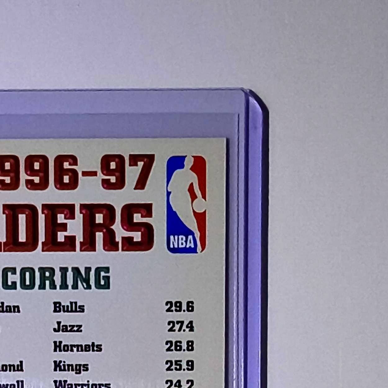 Michael Jordan 1997-98 NBA Hoops League Leader #1 Basketball Card Chicago Bulls