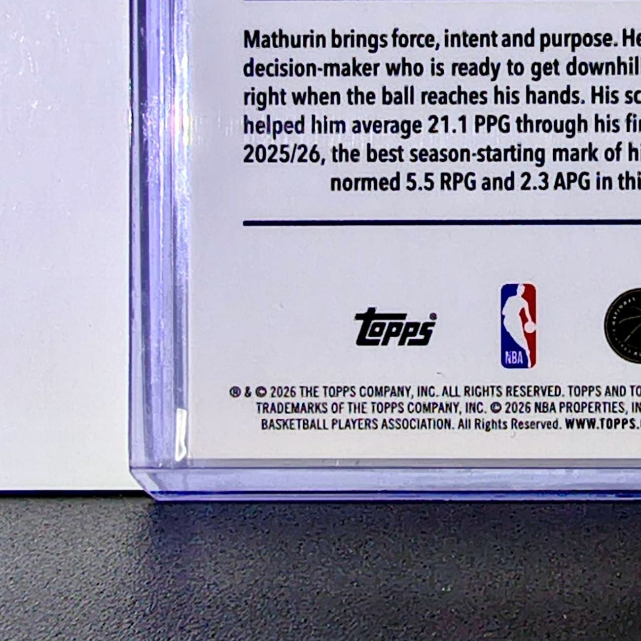 Bennedict Mathurin 2025-26 NBA Topps Chrome Update X-Fractor #133 Card Pacers