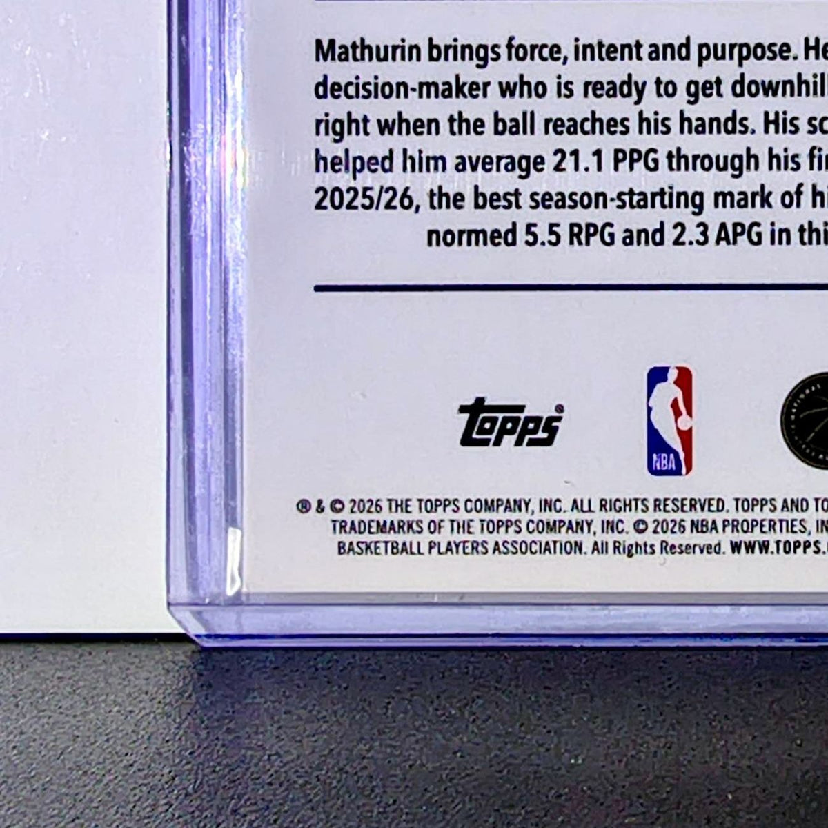 Bennedict Mathurin 2025-26 NBA Topps Chrome Update X-Fractor #133 Card Pacers
