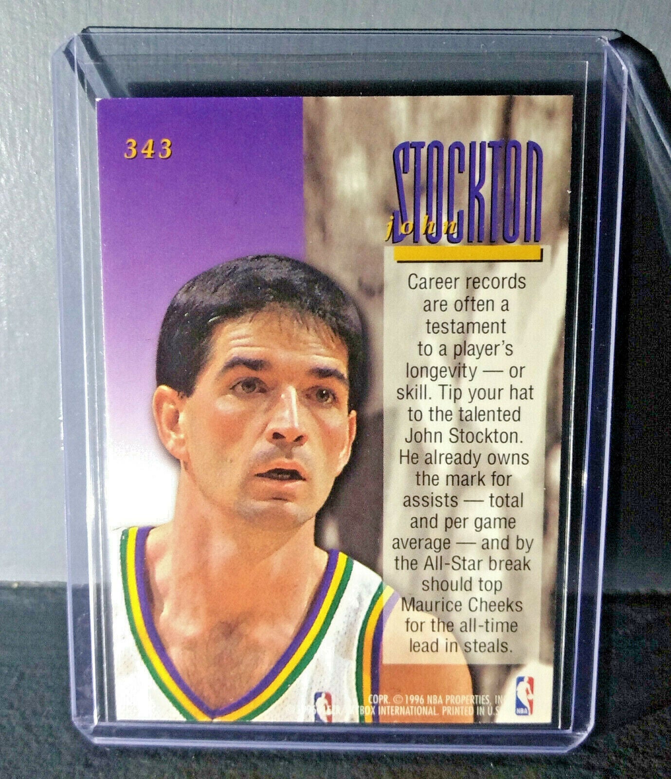 1995-96 John Stockton #343 Ultra Encore Basketball Card 