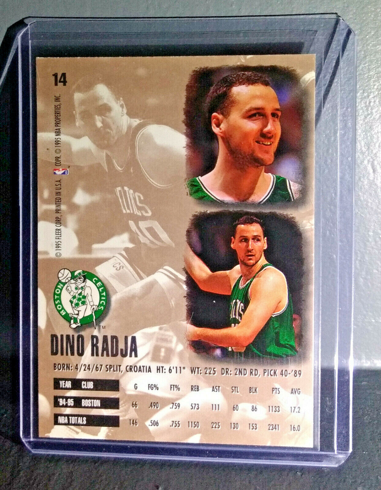 1995-96 Dino Radja Fleer Ultra #14 Basketball Card