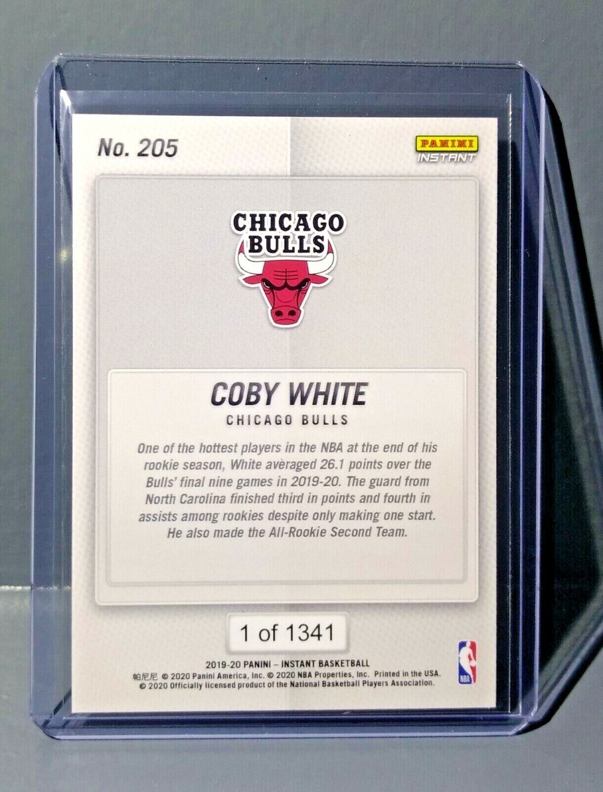 Coby White 2019-20 Panini NBA Instant All-Rookie Team #205 Card 1 of 1341