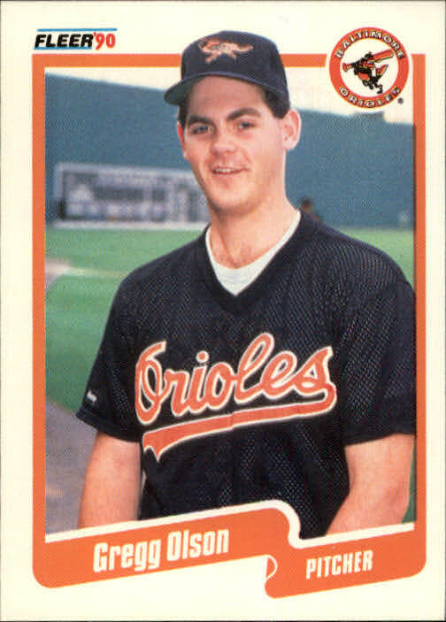 1990 Gregg Olson Fleer Baseball Card #184
