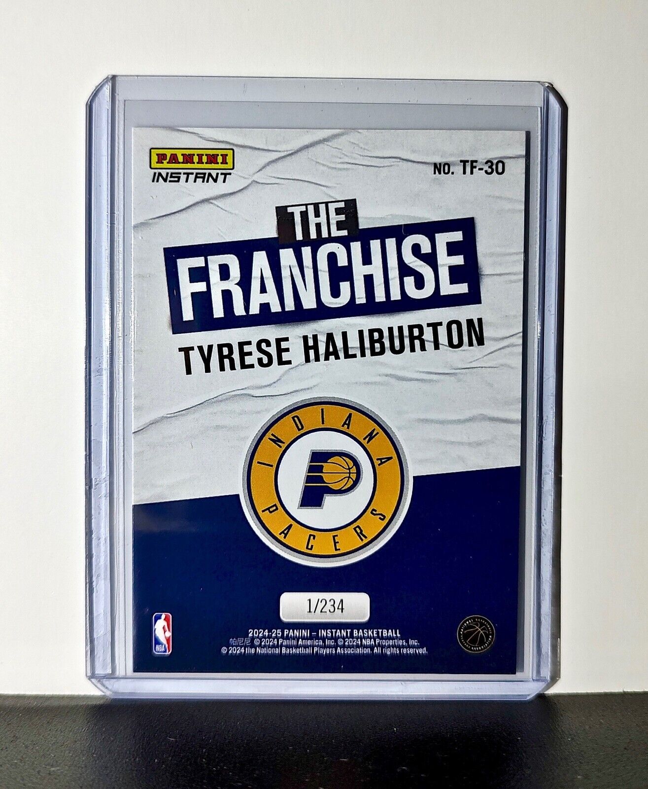 Tyrese Haliburton 2024-25 Panini The Franchise NBA #30 Card Indiana Pacers 1/234