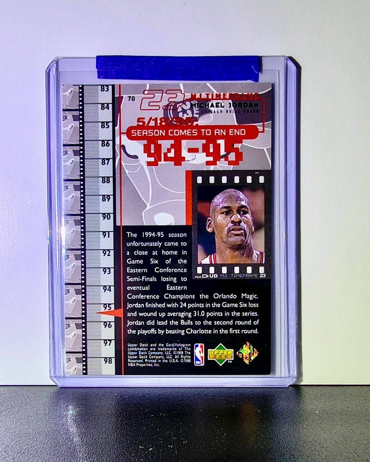 Michael Jordan 1998-99 Upper Deck MJ Timeframe #70 Basketball Card Chicago Bulls