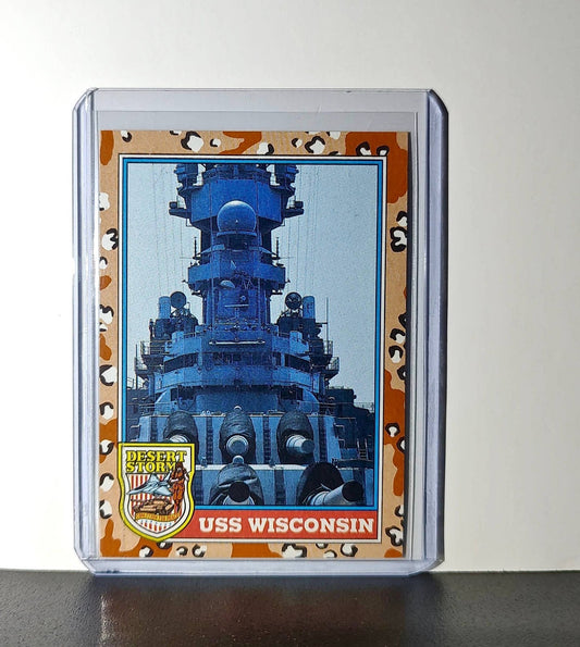 USS Wisconsin 1991 Topps Desert Storm #122 Card