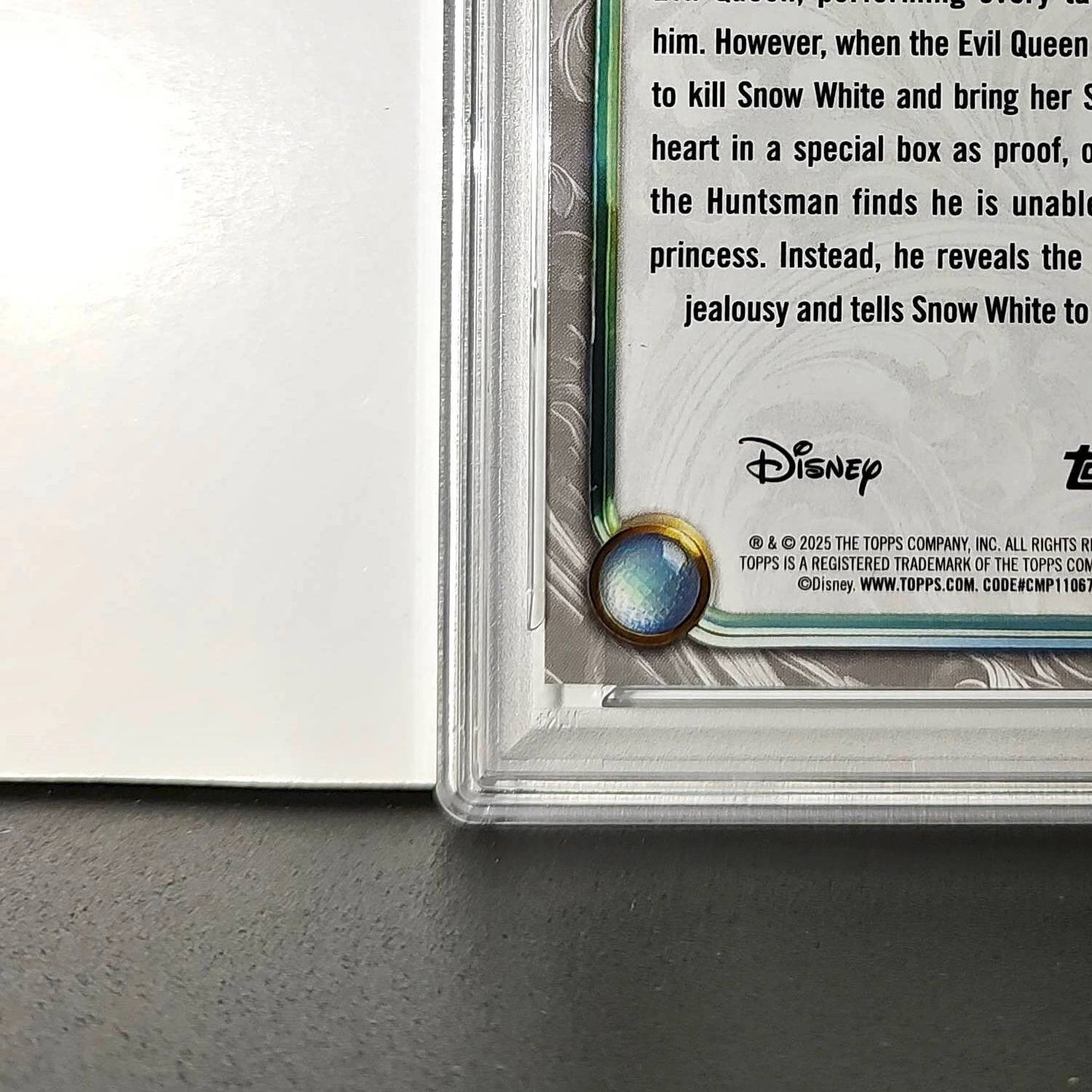 The Huntsman 2025 Topps Disney #3 Winter Snow White and the Seven Dwarfs PSA 8