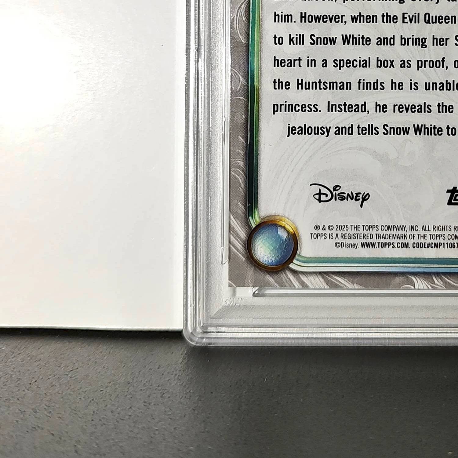 The Huntsman 2025 Topps Disney #3 Winter Snow White and the Seven Dwarfs PSA 8