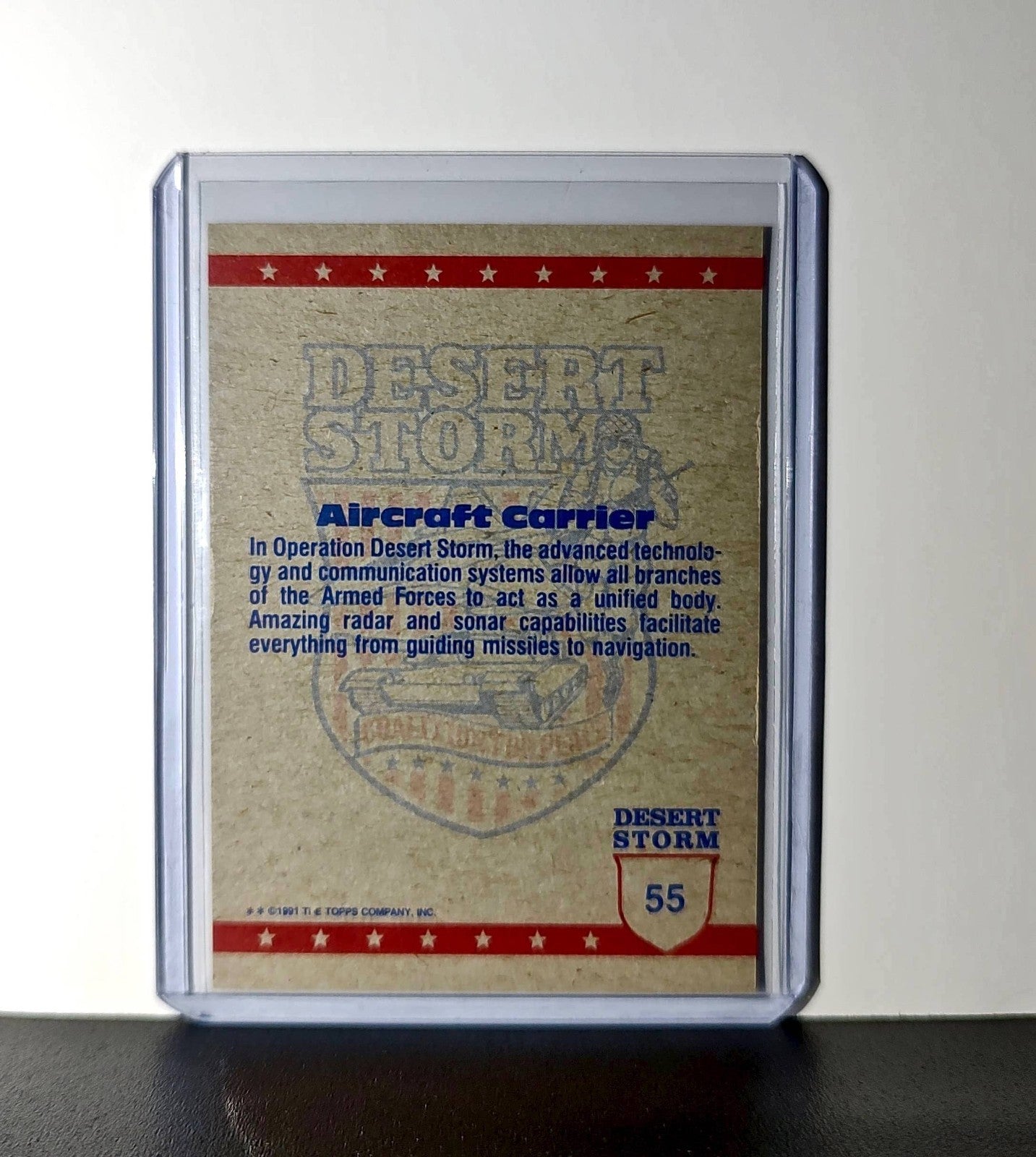 Carrier Plane at Night 1991 Topps Desert Storm #55 Card