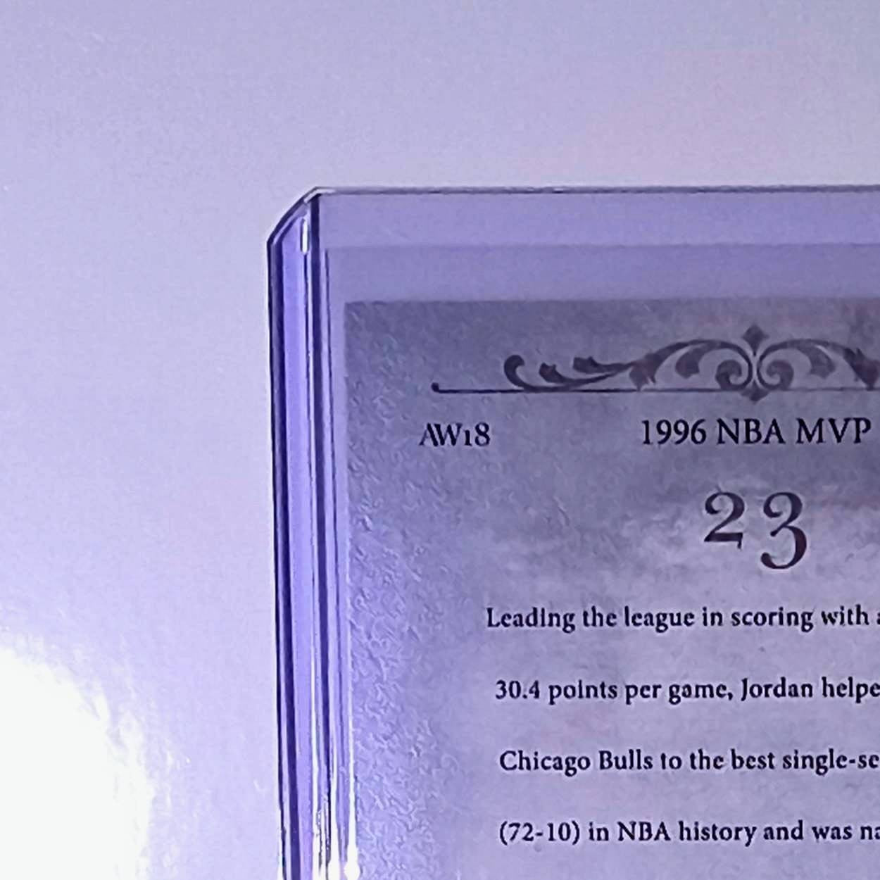 Michael Jordan 2007-08 Fleer Award Winners #AW18 Basketball Card Chicago Bulls