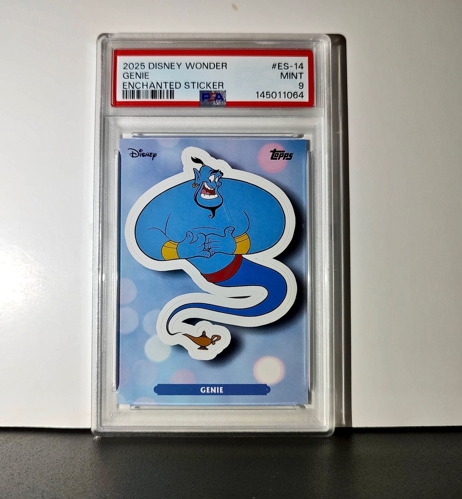 Genie 2025 Topps Disney #ES-14 Enchanted Sticker Card Aladdin PSA 9