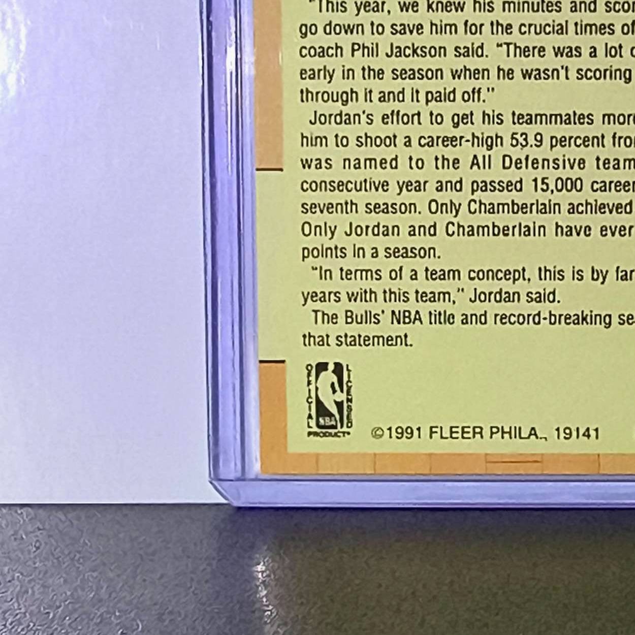 Michael Jordan 1991-92 Fleer #211 Basketball Card HOF Chicago Bulls