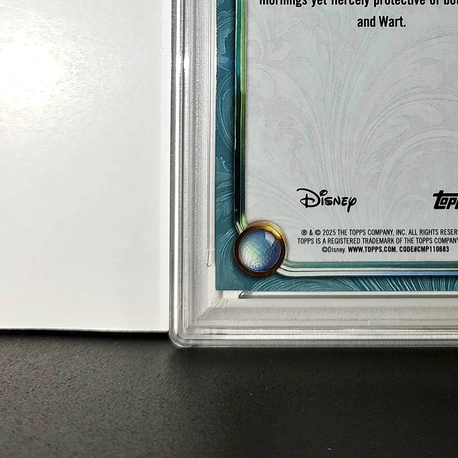Archimedes 2025 Topps Disney #121 Diamond Card The Sword in the Stone PSA 8