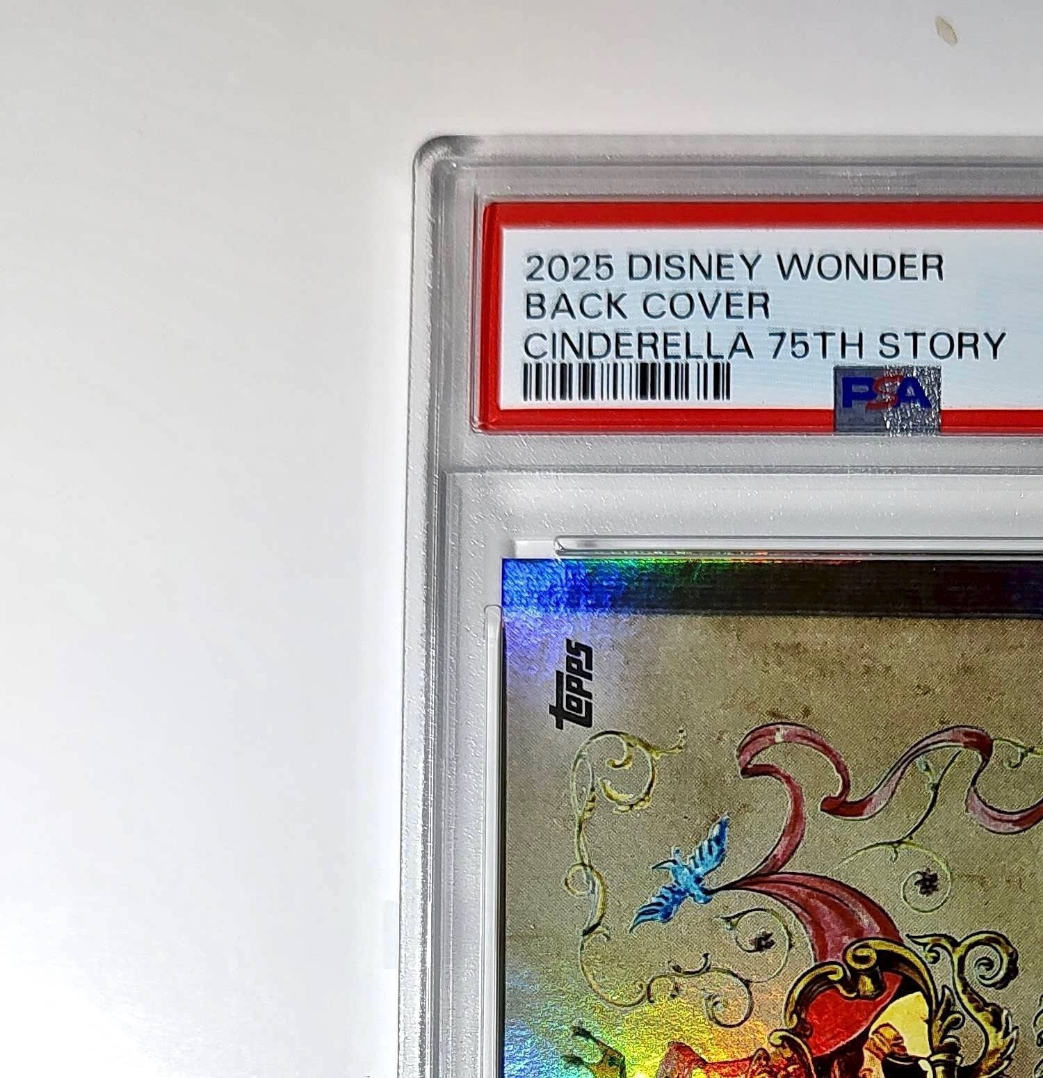 Back Cover 2025 Topps Disney Wonder #C75-25 Card Cinderella 75th Story PSA 9