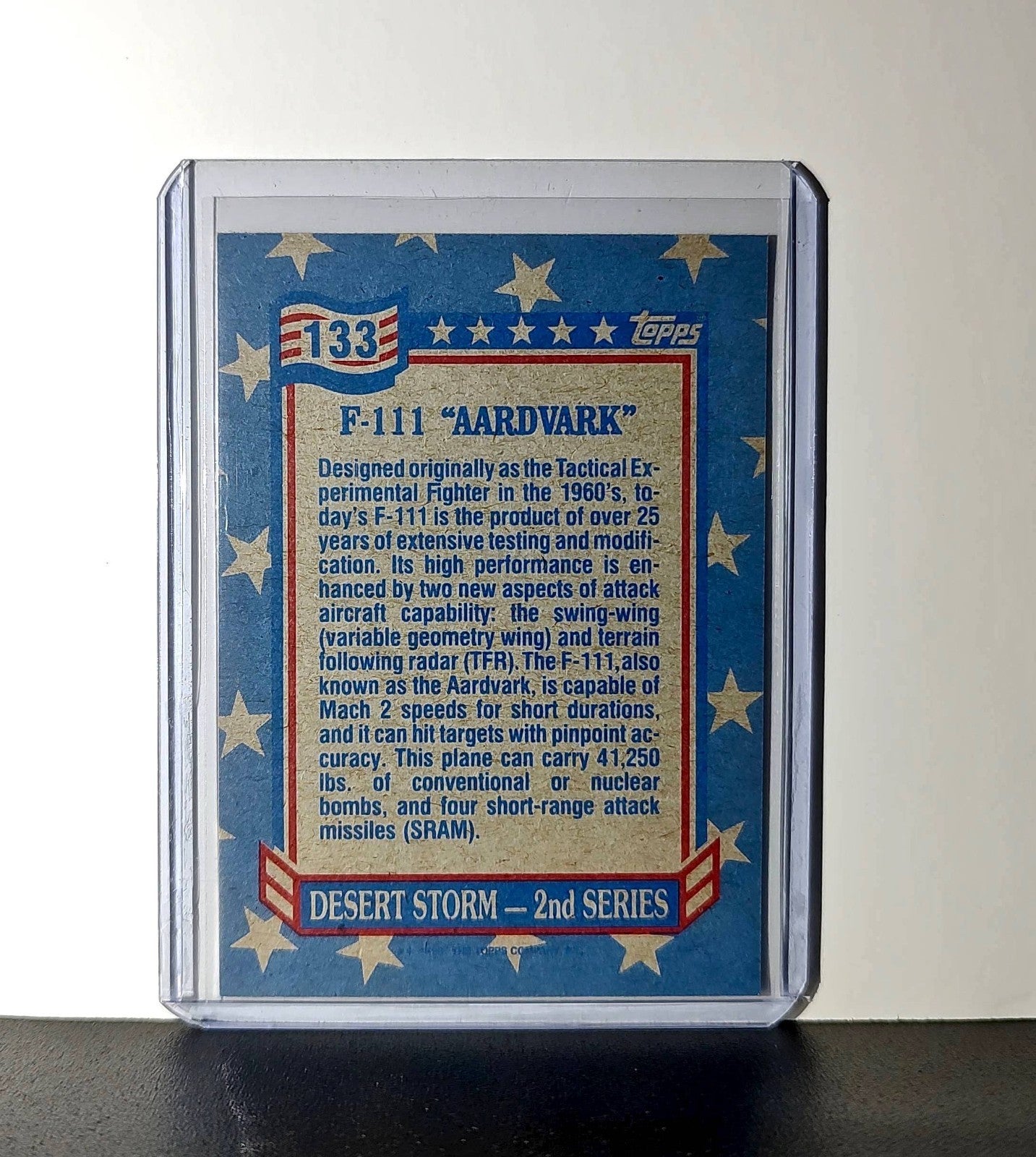F-111 Aardvark 1991 Topps Desert Storm #133 Card
