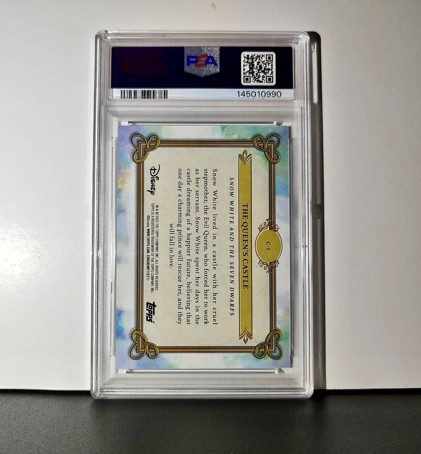 The Queen's Castle 2025 Topps Disney #C-1 Card PSA 9