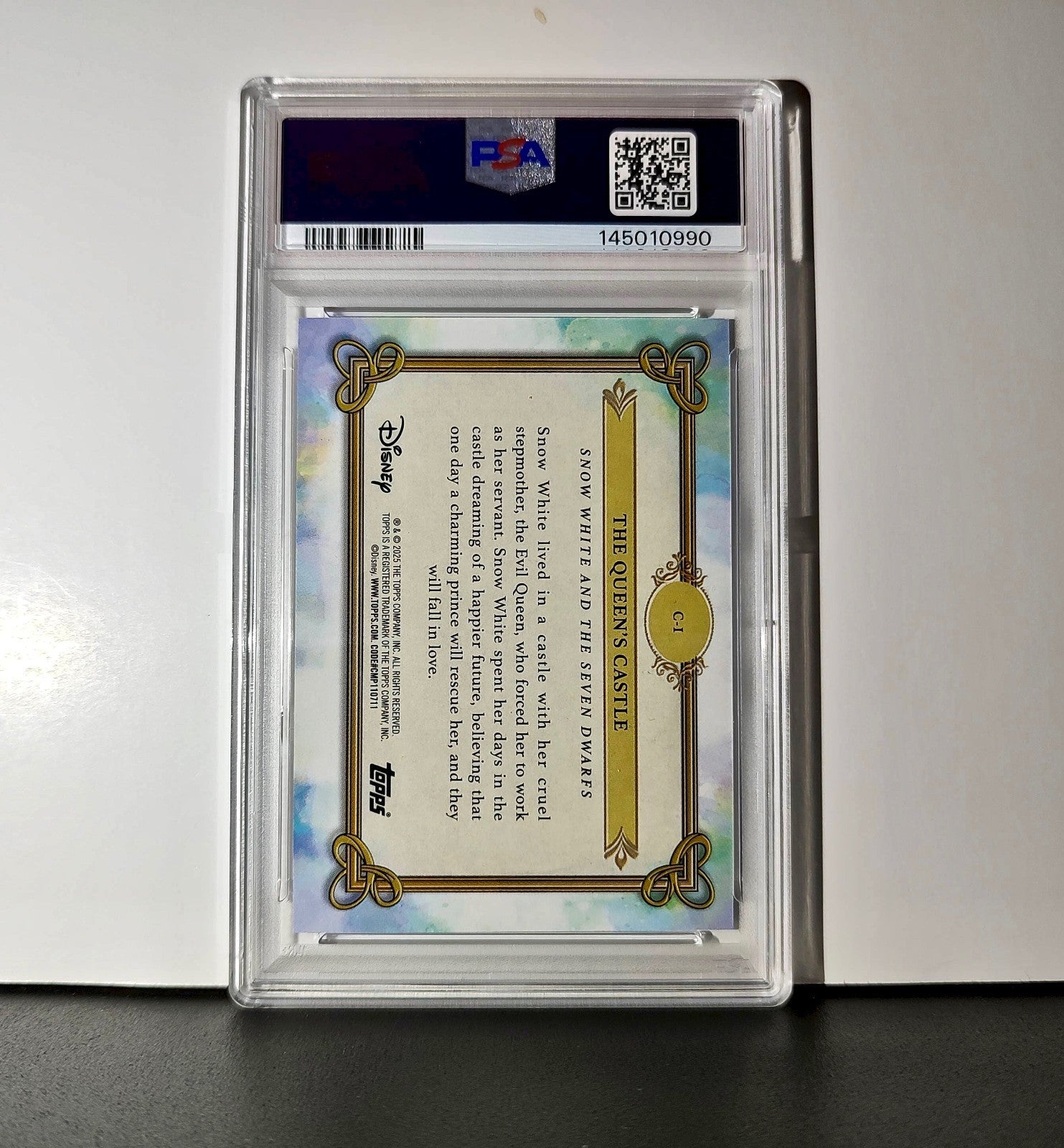 The Queen's Castle 2025 Topps Disney #C-1 Card PSA 9