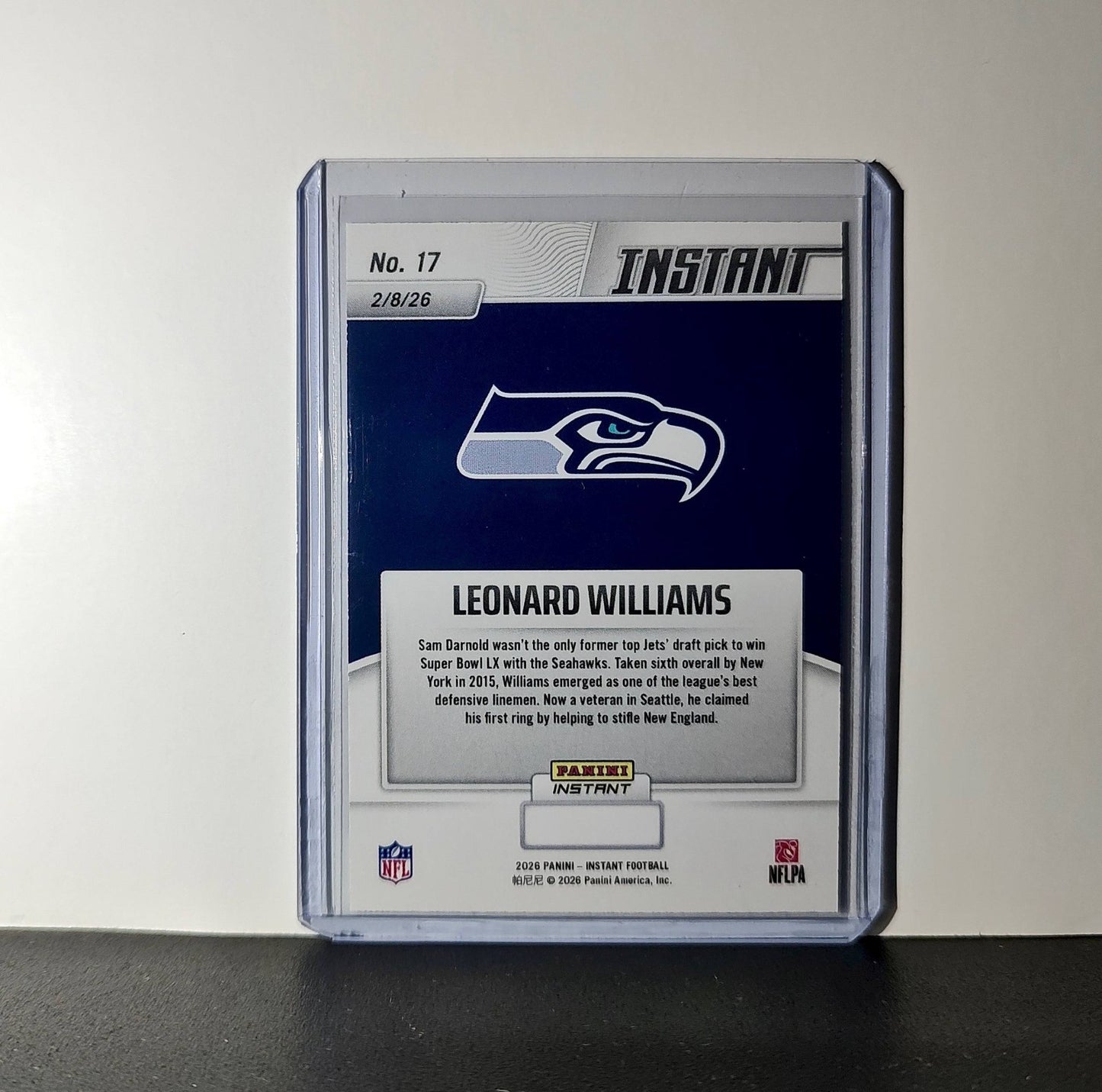 Leonard Williams 2026 Panini NFL Super Bowl LIX Champions #17 Seattle Seahawks