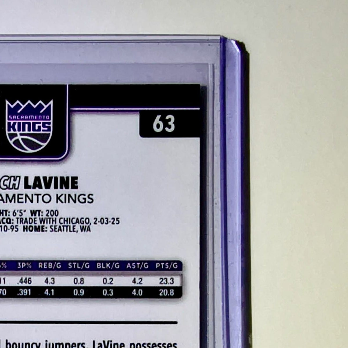 Zach LaVine 2025-26 NBA Topps Chrome Update X-Fractor #63 Card Sacramento Kings