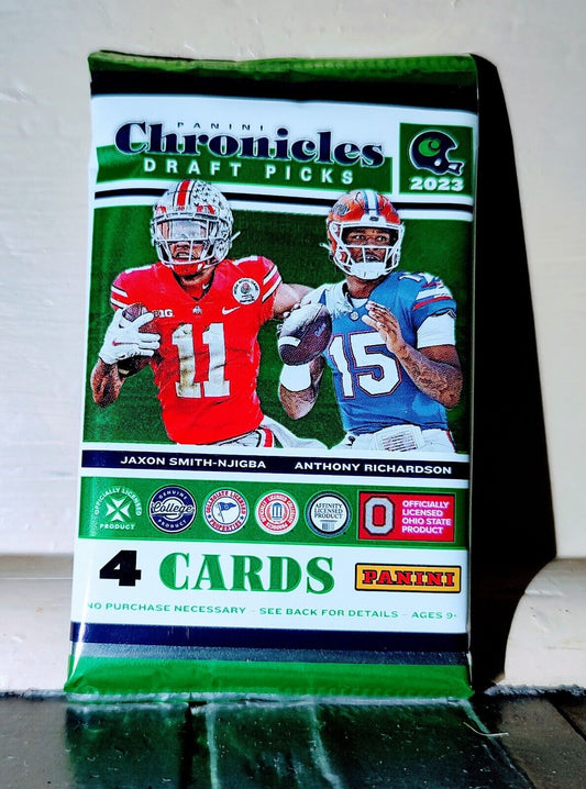 2023 Panini Chronicles NFL Draft Picks Pack - Factory Sealed, New - 4 Cards