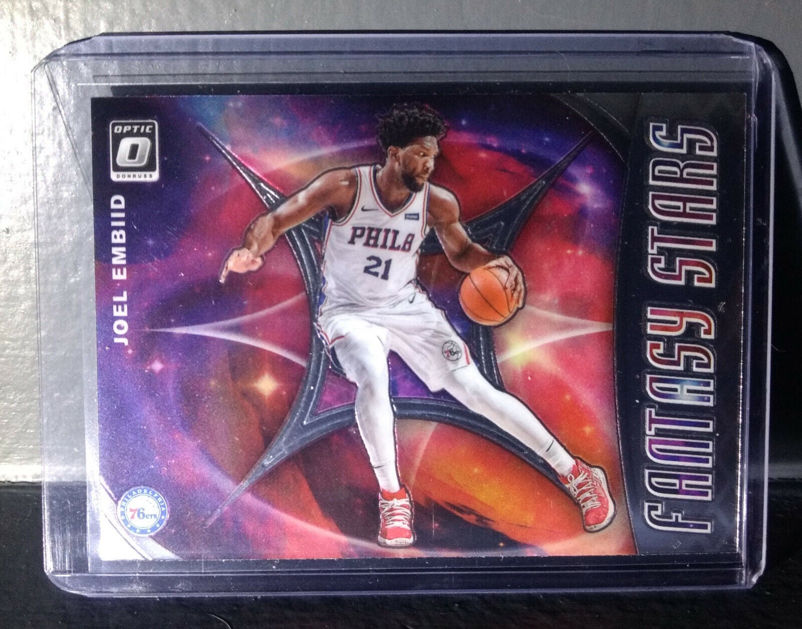 Joel Embiid 2019-20 Panini Donruss Optic Fantasy Stars #3 Basketball Card