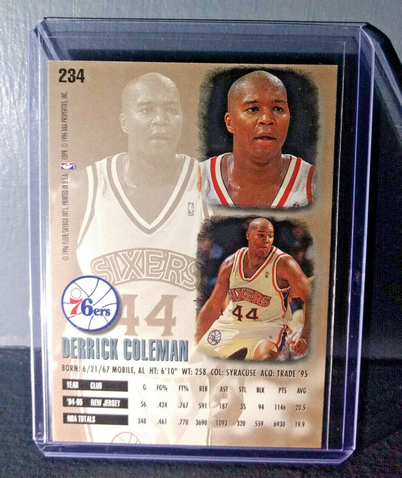 1995-96 Derrick Coleman #234 Basketball Card