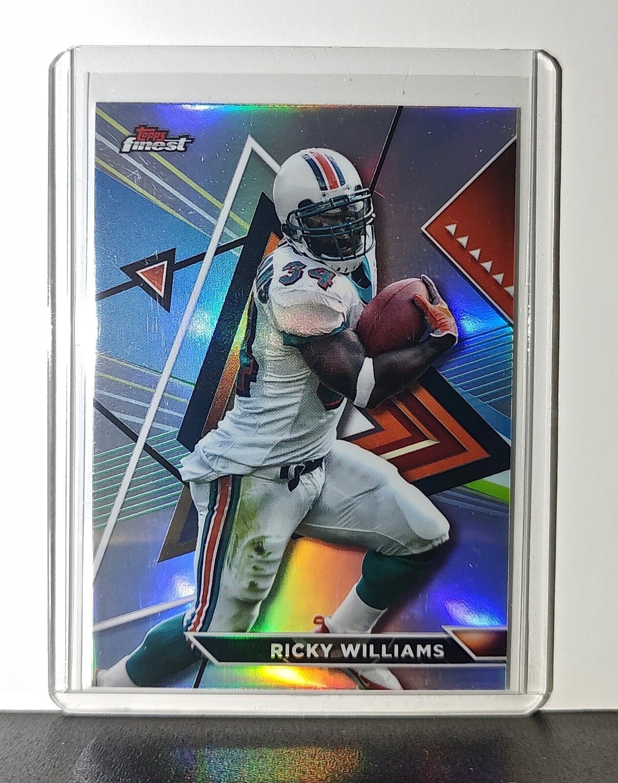 Ricky Williams 2023 Topps Finest Refractor NFL #205 Card Miami Dolphins