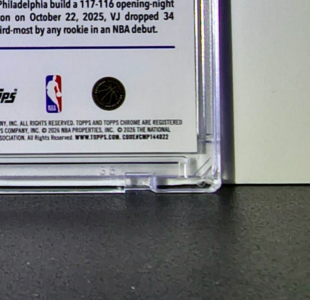 VJ Edgecombe Rookie 2025-26 NBA Topps Chrome Update #153 Basketball Card 76ers