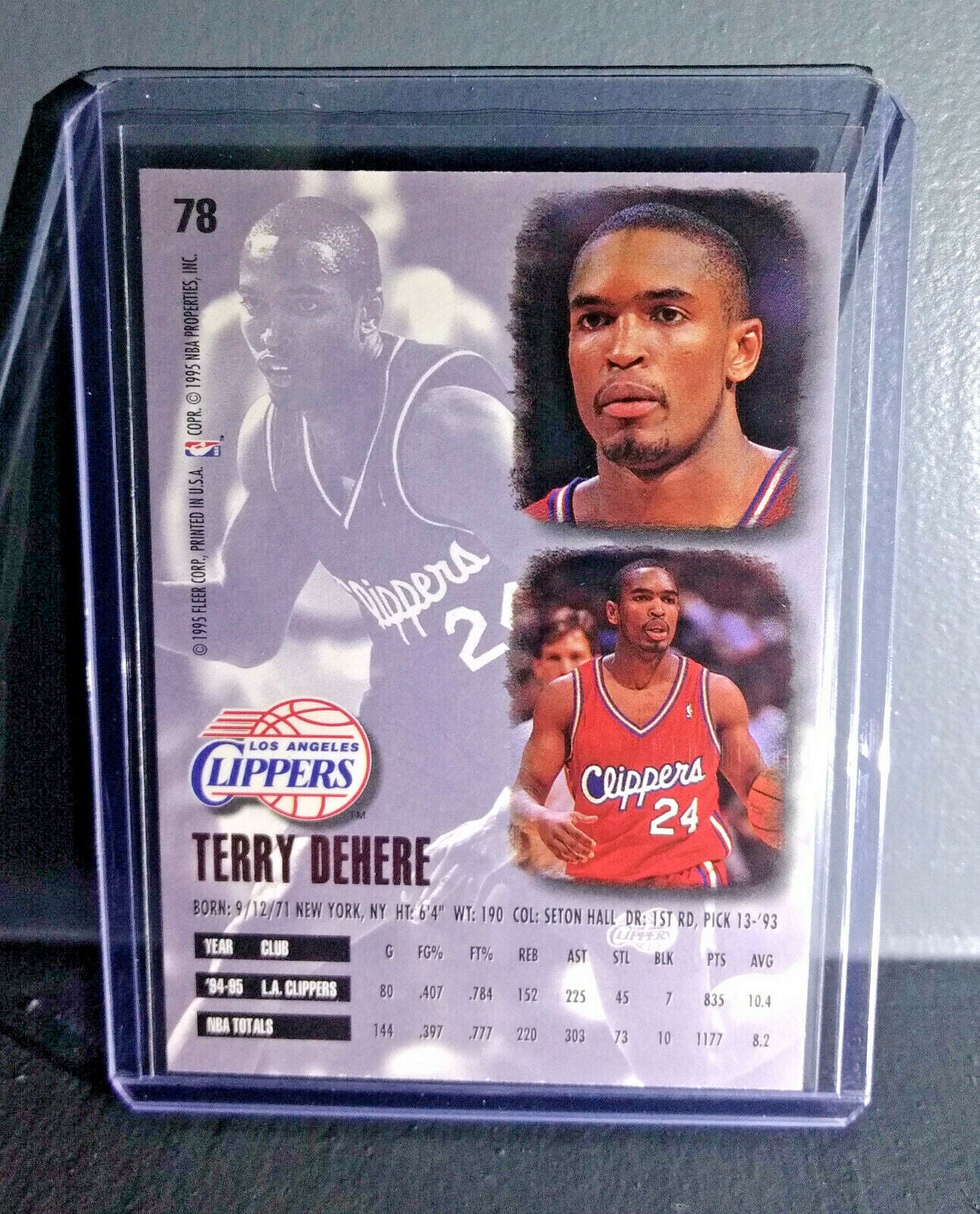 1995-96 Terry Dehere Fleer Ultra #78 Basketball Card