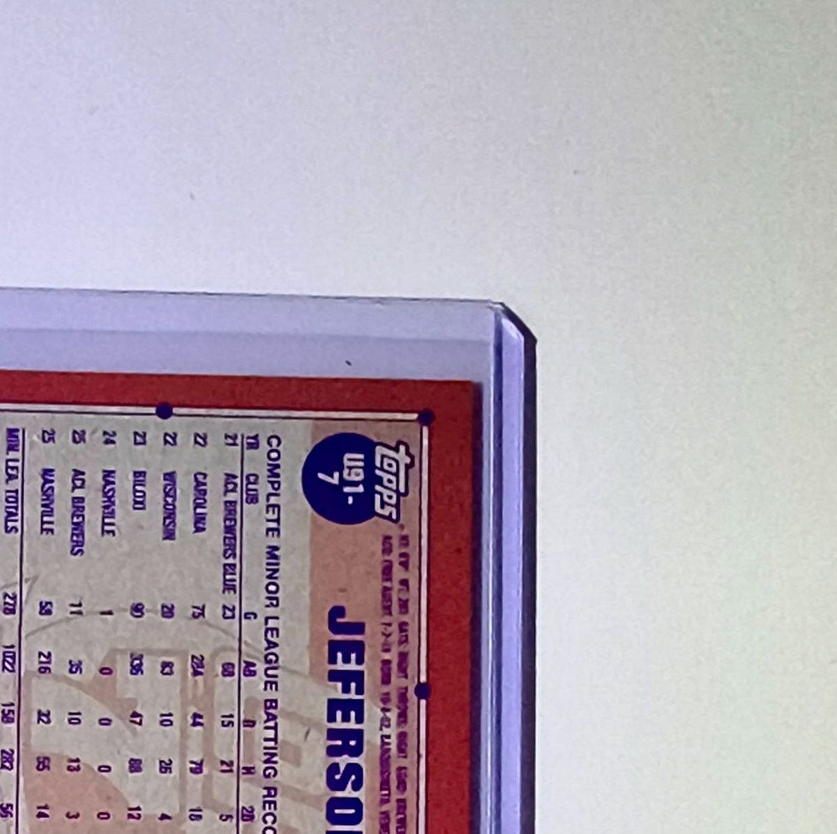 Jeferson Quero Rookie 2026 Topps Update 1991 Retro MLB #U91-7 Card Brewers