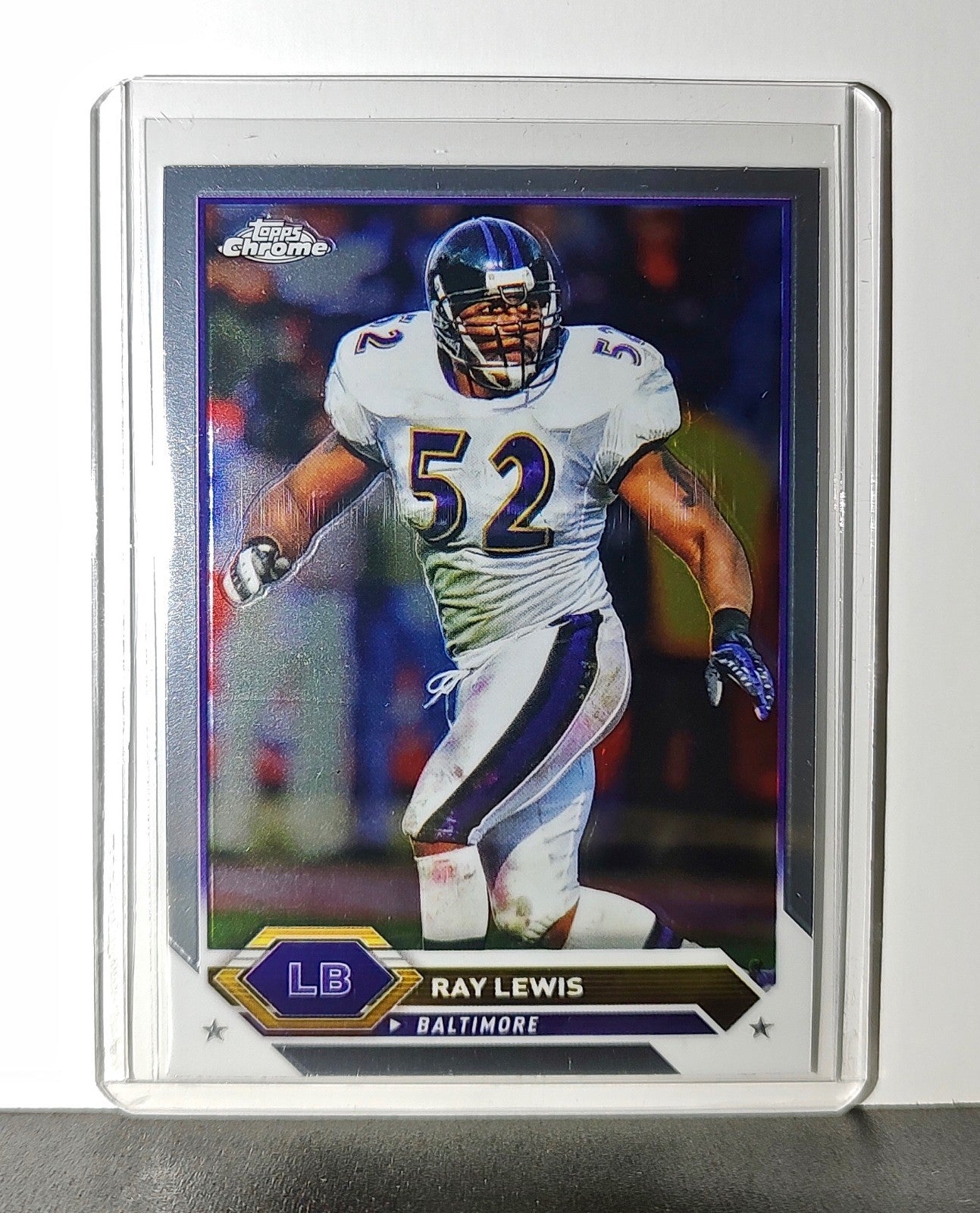 Ray Lewis 2023 Topps Chrome NFL #20 Football Card Baltimore Ravens