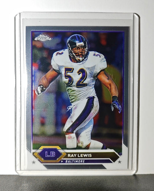 Ray Lewis 2023 Topps Chrome NFL #20 Football Card Baltimore Ravens