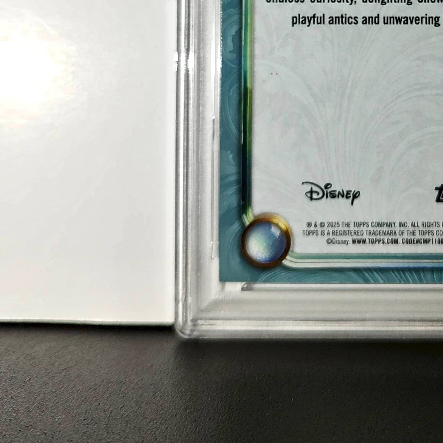 Dopey 2025 Topps Disney #107 Diamond Card Snow White and the Seven Dwarfs PSA 9
