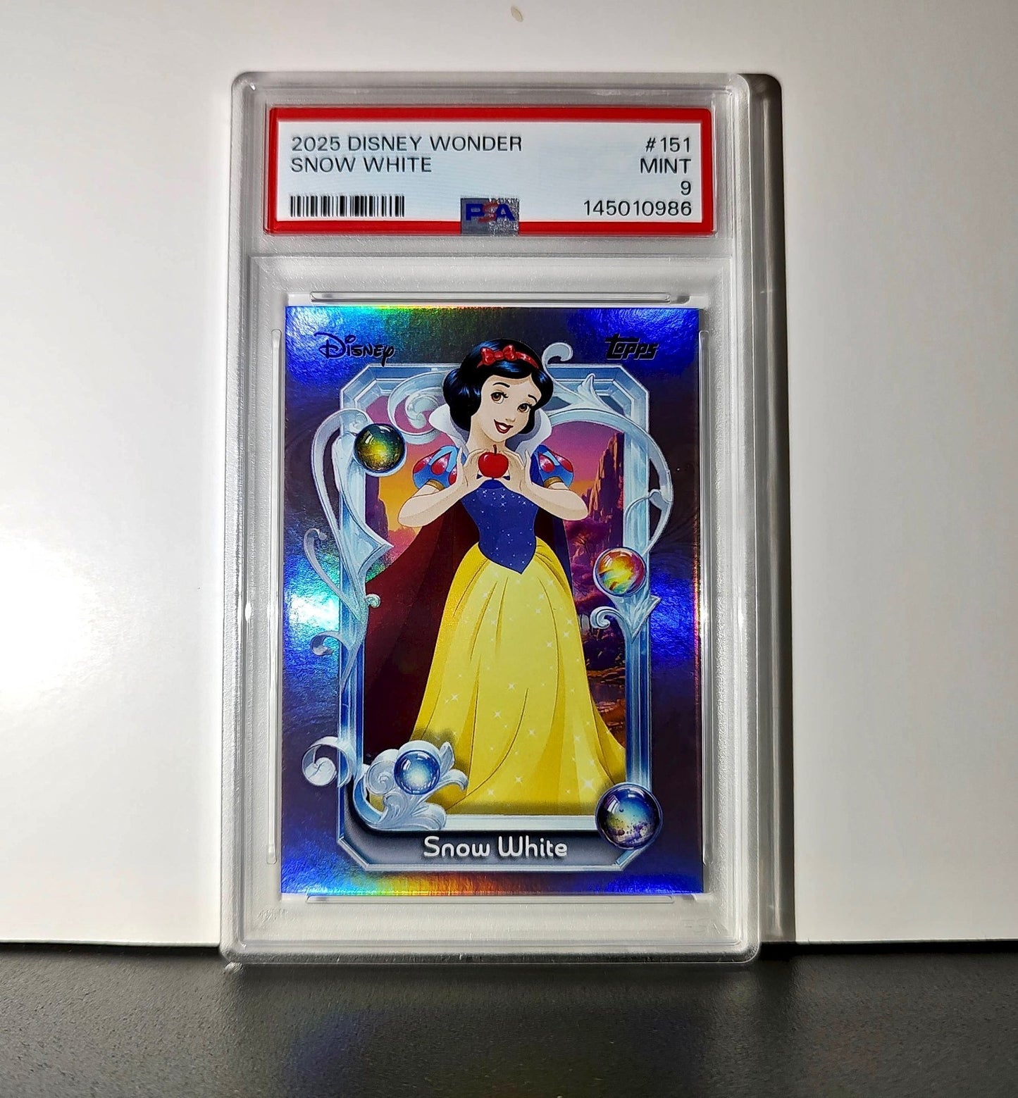 Snow White  2025 Topps Disney Cartoon Princess #151 Card PSA 9