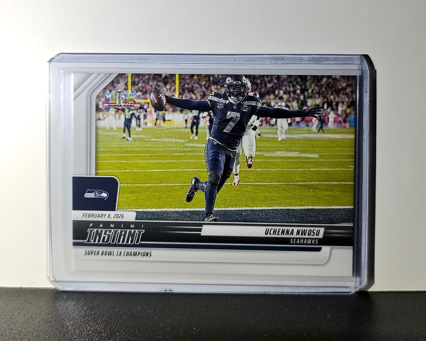 Uchenna Nwosu 2026 Panini NFL Super Bowl LIX Champions #18 Card Seattle Seahawks
