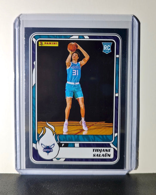 Tidjane Salaun Rookie 2024-25 Panini NBA #72 Foil Sticker Card Charlotte Hornets