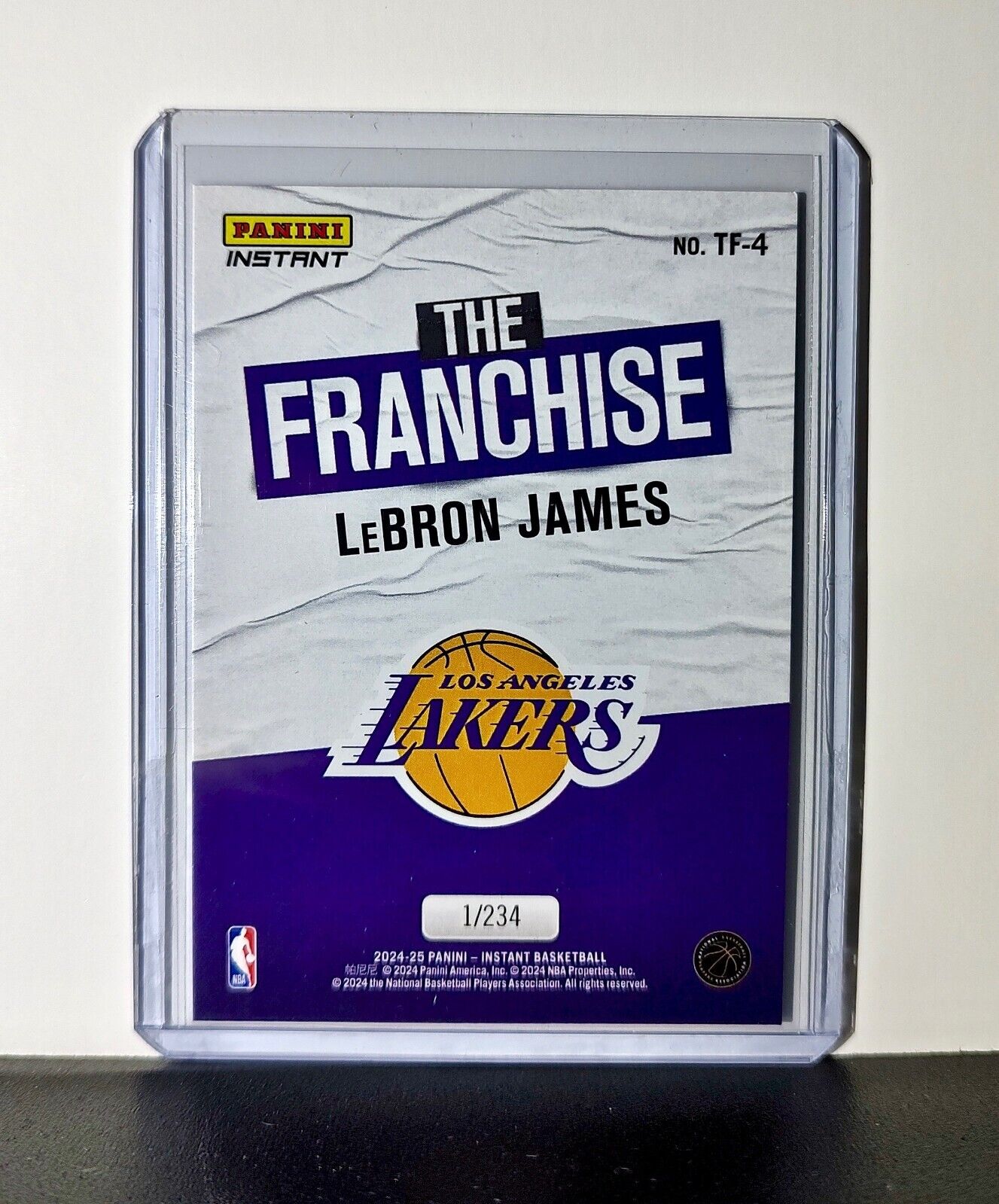 LeBron James 2024-25 Panini The Franchise NBA #4 Card Los Angeles Lakers 1/234