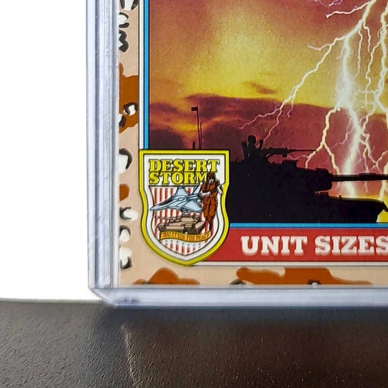 Unit Sizes – A 1991 Topps Desert Storm #141 Card