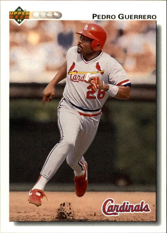 Pedro Guerrero 1992 Upper Deck MLB #357 Baseball Card St. Louis Cardinals
