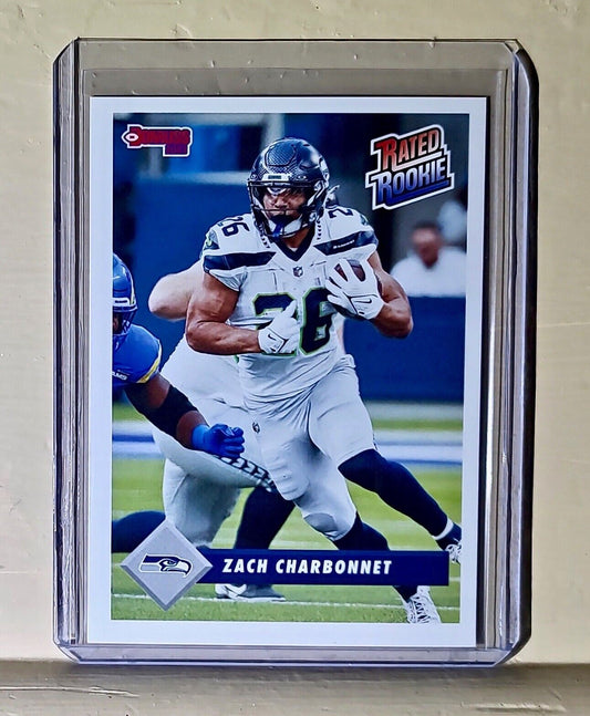 Zach Charbonnet 2023 Panini NFL Rated Rookie Retro #13 Card Seahawks 1/629