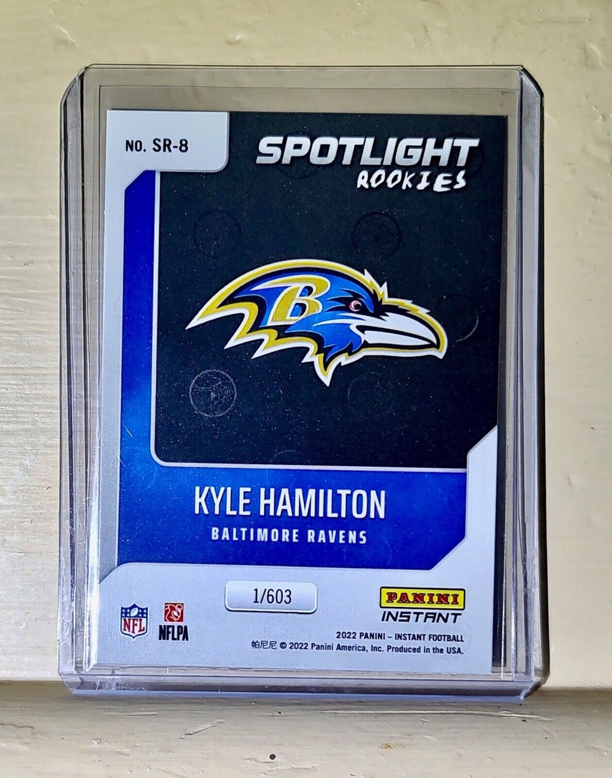 Kyle Hamilton 2022 NFL Panini #8 Spotlight Rookie Football Card 1/603