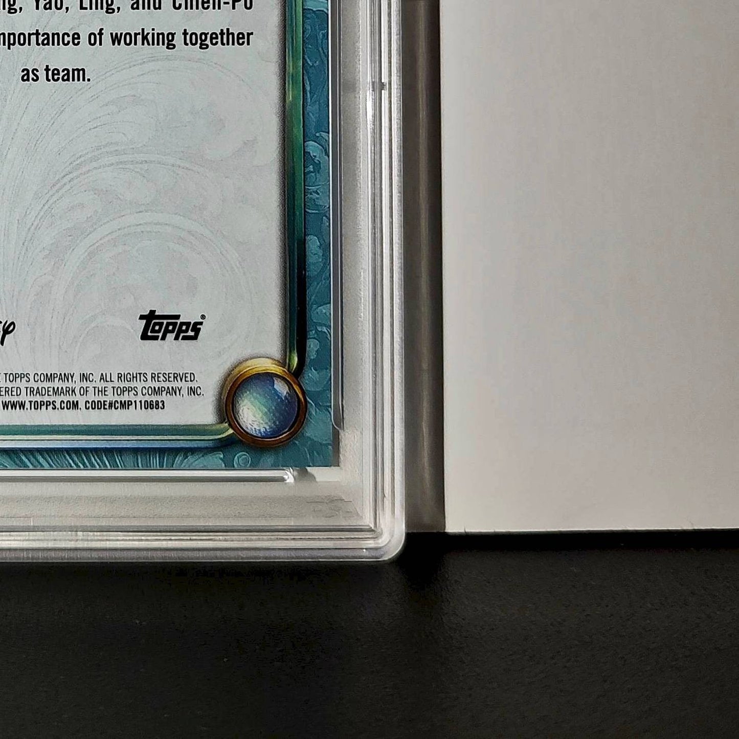 Yao 2025 Topps Disney Wonder #137 Diamond Card Mulan PSA 7