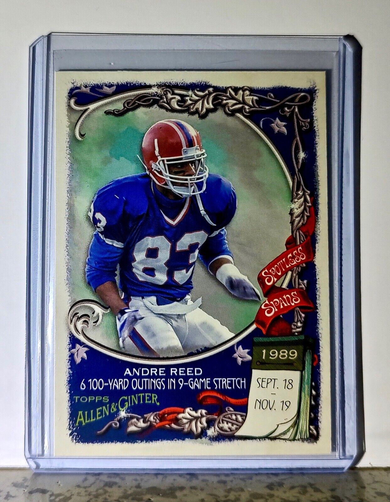 Andre Reed 2023 Topps Allen & Ginter Spotless Spans NFL SS-13 Card Buffalo Bills